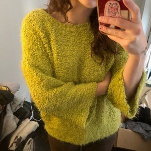 Current Air LA Nylon green sweater.